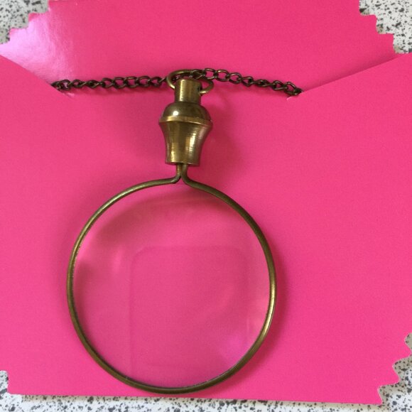 Bronze magnifying pendant and chain - Picture 1 of 5